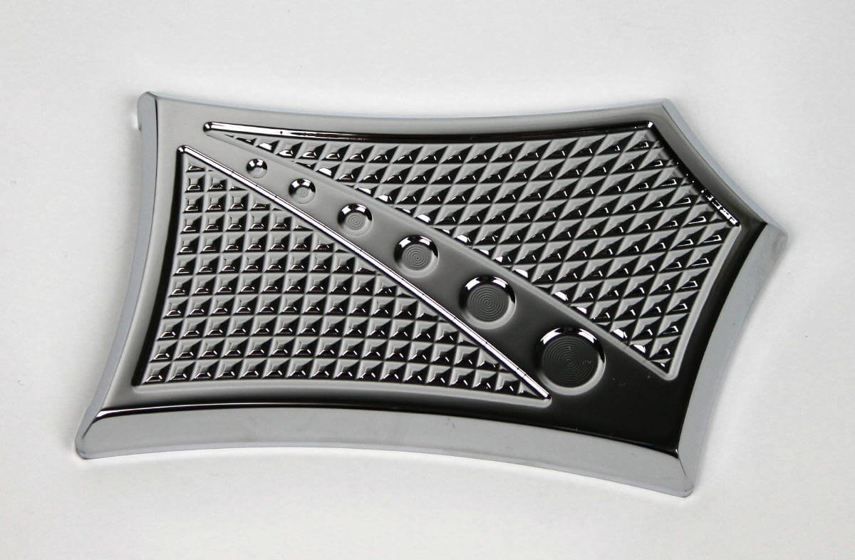 1602-1] Chrome-E-O Brake Pedal Chrome with Diamond Cuts - JH Choppers