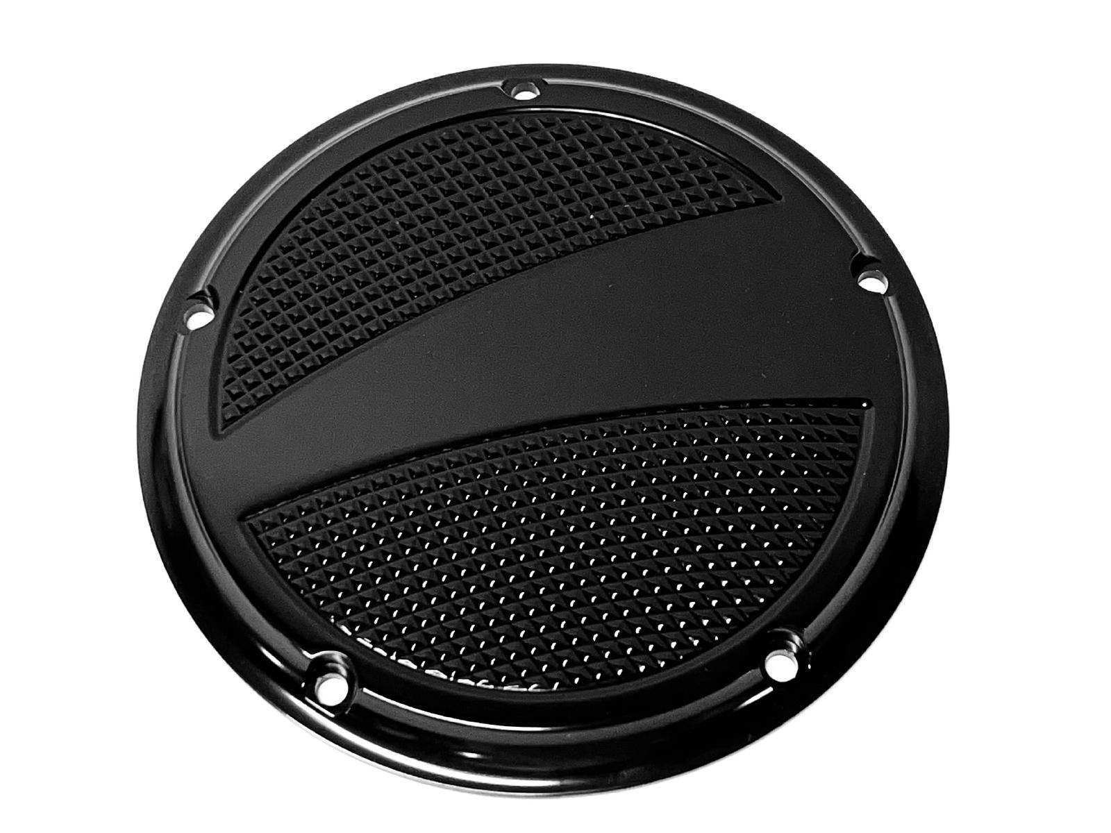 1201-3X] Chrome-E-O ALL Black Derby Cover - JH CHOPPERS LLC %